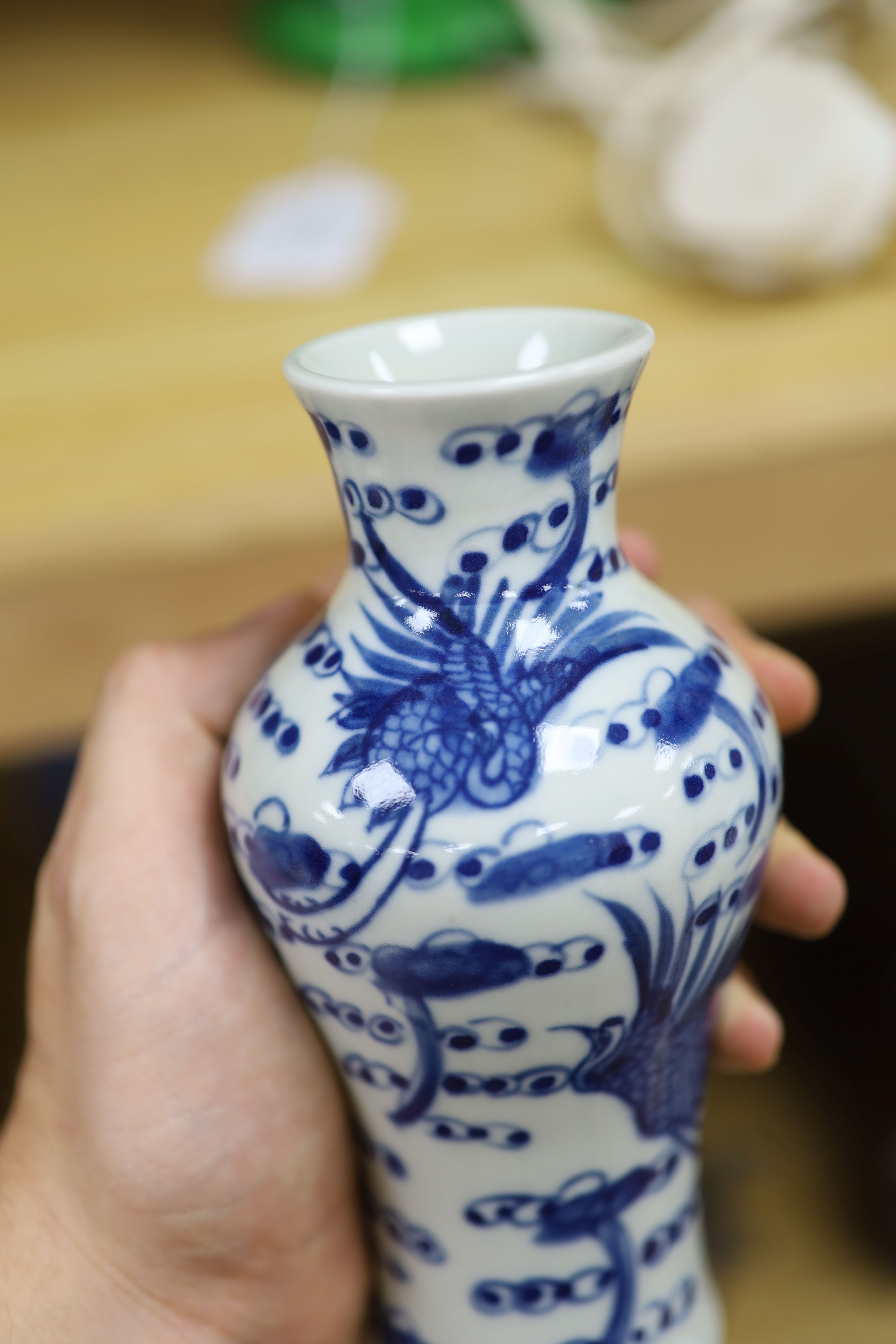 A Chinese export jug together with other Chinese ceramics, tallest 21cm